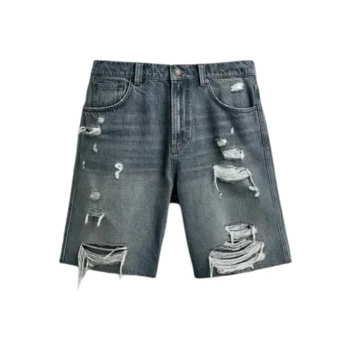 ZARA Blue Green Мужские Джинсовые Шорты