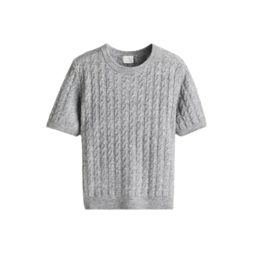 H M Светло-серый смешанный цвет женские свитеры