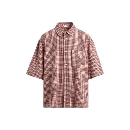 ZARA Белый Красный Мужские Рубашки