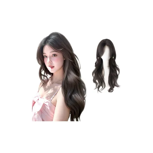 YUNQING Перука Женская PIECES Большая волна Смешанный шелк Длинные кудрявые волосы