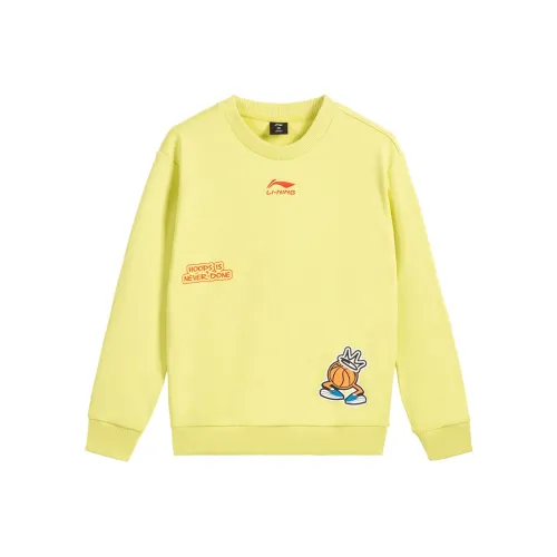 LiNing Толстовка Желтый Светлячок Зеленый Подростки