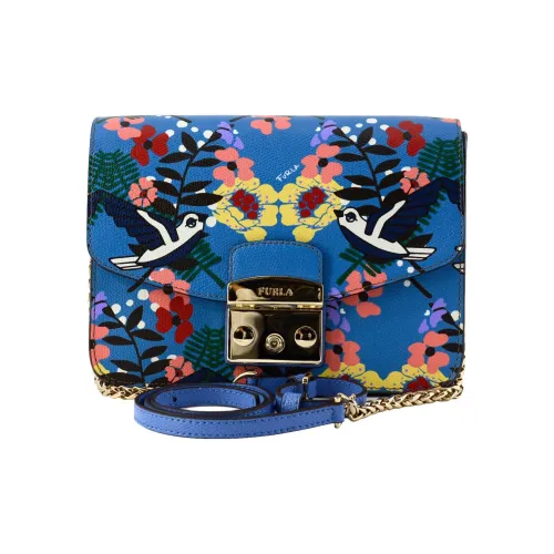 Furla Metropolis Collection Натуральная кожа Маленькая квадратная сумка сумка через плечо маленькая женская сумка синий