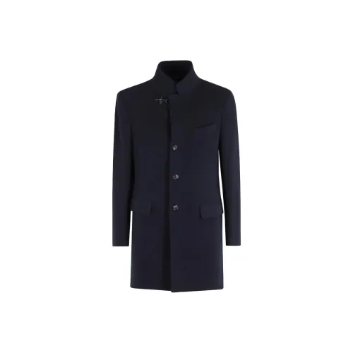 Fay Темно-синий Мужской Пальто