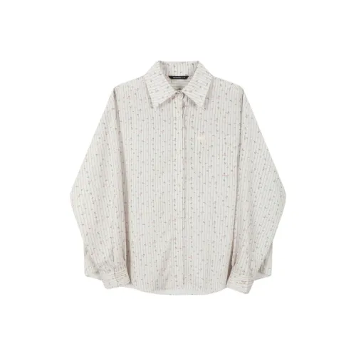 TGNS Полосатый Цветочный Женские Рубашки