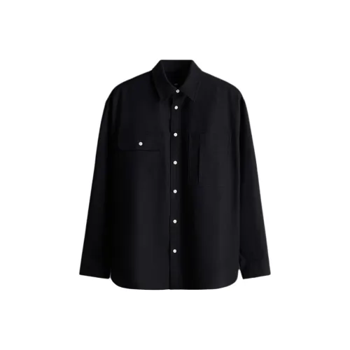 H M Мужские Черные Рубашки