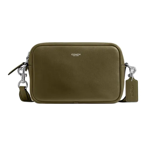 COACH Коровья кожа Camera Сумка Сумка через плечо Средняя Унисекс Оливково-зеленый