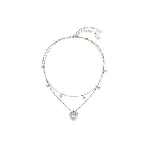 SUN HUNTER Титан с покрытием медный + натуральный жемчужный оболочка + циркон ожерелья женские светло-золото + белый ракушечный