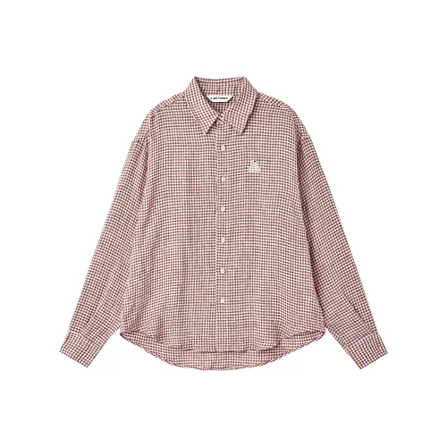 Abigthanks Розовая Клетка Унисекс Рубашки