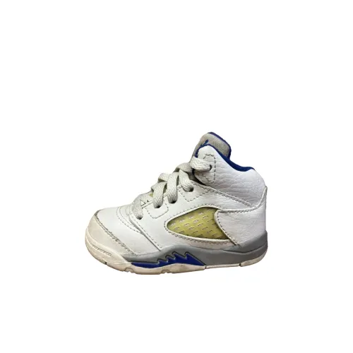 Jordan Air Джордан 5 MID Топ Обувь для малышей Белый Infant And Toddler