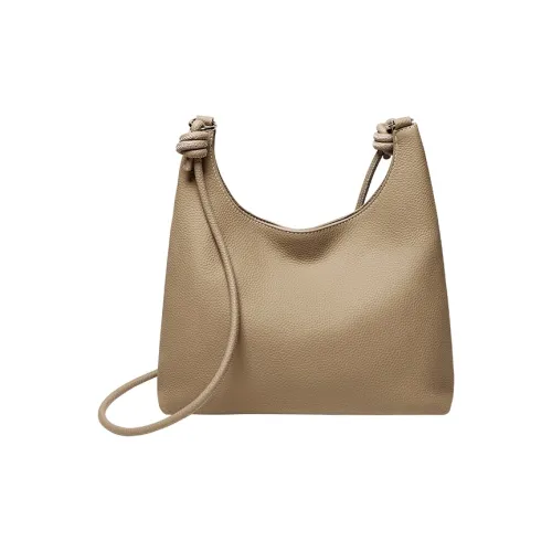 Narandu Сумка через плечо из крупнозернистой текстуры коровьей кожи с синтетической кожей большой женский слоновая серая