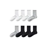 [7A Антибактериальный, устойчивый к запахам, влагоотводящий]  
3 упаковки белых носков экипажа + 2 упаковки серых носков экипажа + 3 упаковки черных носков экипажа