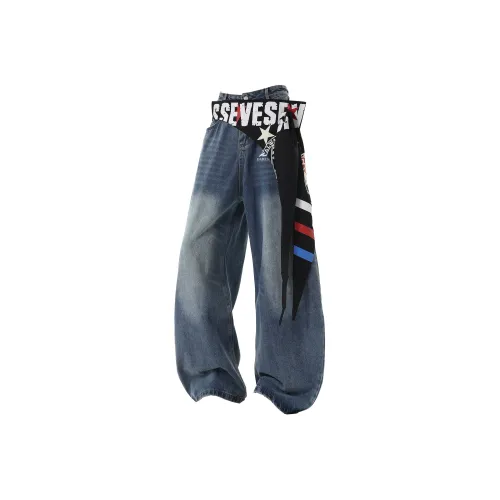 DAREASY Blue Unisex Jeans DAREASY Синий Унисекс Джинсы