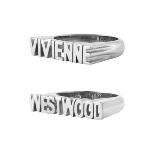Vivienne Westwood Переработанные Серебряные Кольца Унисекс Серебряные