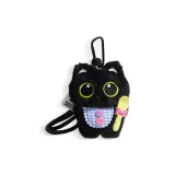 Большой-Глазый Нагрудник Маленький Черный Кот [Синий Нагрудник]