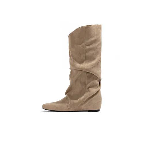 MXGM Колено Высокие сапоги Абрикос Женские