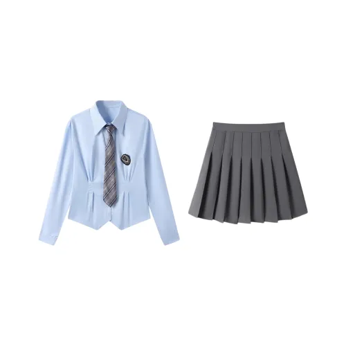 ORANDOR WEAR Светло-синий женский комплект с юбкой