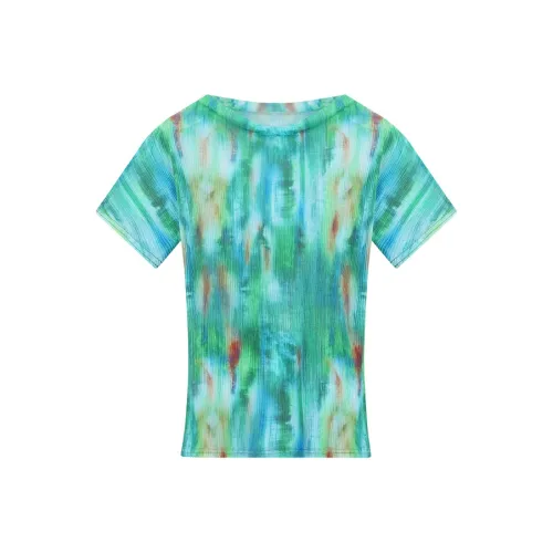 MUQINGQING Зеленые Женские T-рубашки