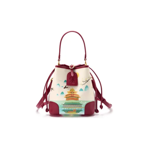 LOLLiPOPS Корова Кожа Ведро-Формовая Сумка Сумка на Плечо Сумка Обычная Женская Многоцветная