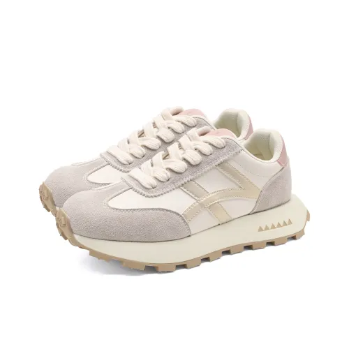 FOXER Slip-resistant Abrasion-resistant Lightweight Low-Top Casual Shoes Women's Beige Gold FOXER Противоскользящий Устойчивый к истиранию Легкий Низкий Топ Повседневная Обувь Женская Бежевый Золотой