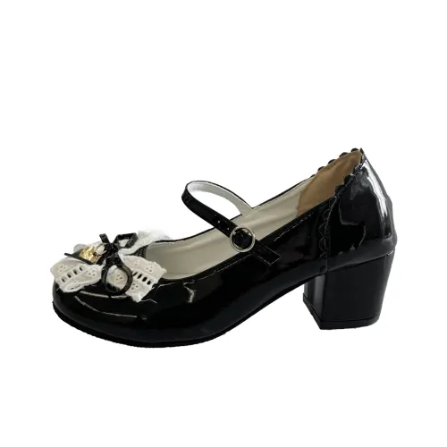 Wuji Грубый каблук Мэри Джейн туфли 5 см женские