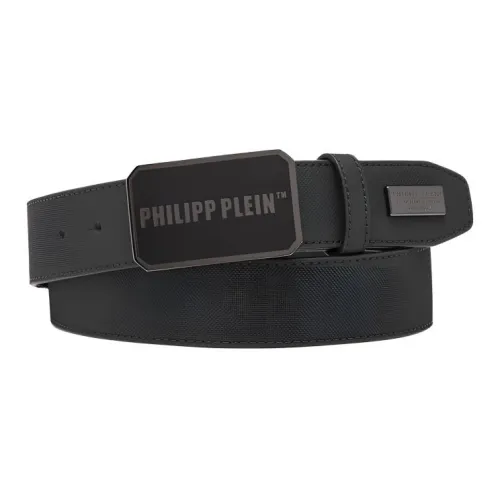 PHILIPP PLEIN Ремни из коровьей кожи Мужской Черный 4CM