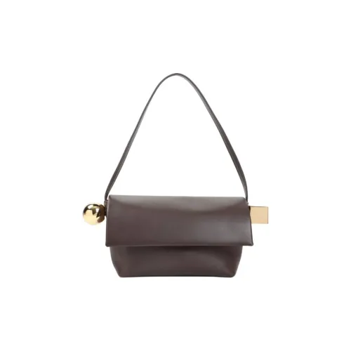 Jacquemus Sheepskin Bag Shoulder Bag Women's Dark Brown