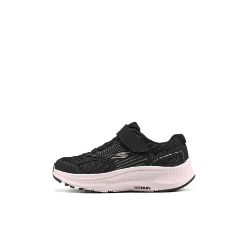 Skechers Kids Амортизация Отскок Устойчивость к истиранию Низ Отскок Устойчивость Низ Беговые кроссовки Черный Розовое золото Детский