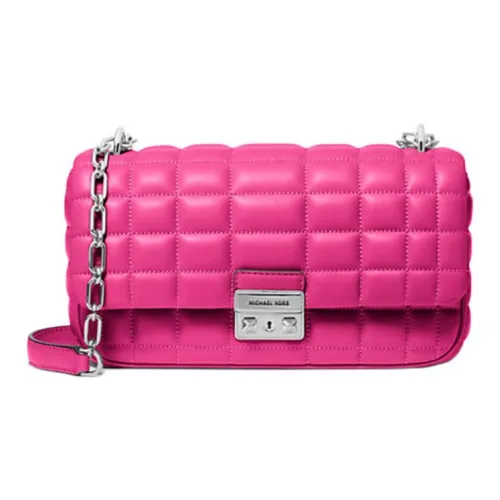 MICHAEL KORS Tribeca Кожа Сумка на плечо Большая Женская Ягодная