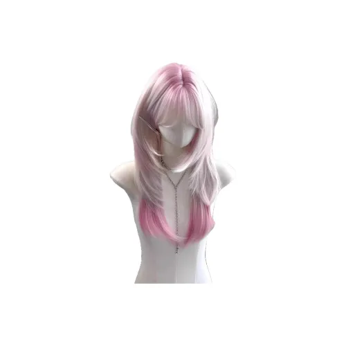 FYOSEE Розово-вишневый Мечтательный Розово-белый Подкрутка Cod Голова Взрывной Краситель Женская Перука Высокотемпературная Пряжа