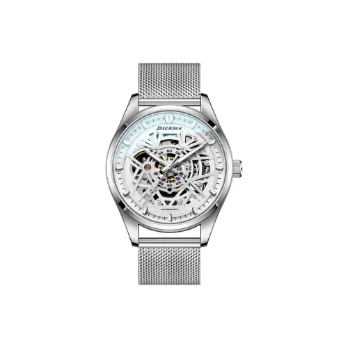 Dickies Наручные часы Механический механизм Стальной ремешок Черепный циферблат Мужские часы