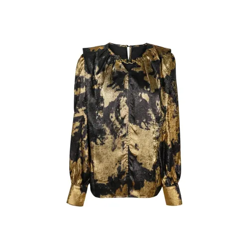 TANGXI Черный Золотой Женские Рубашки