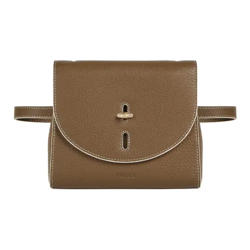 Furla Сумка через плечо из коровьей кожи мини женская коричневая