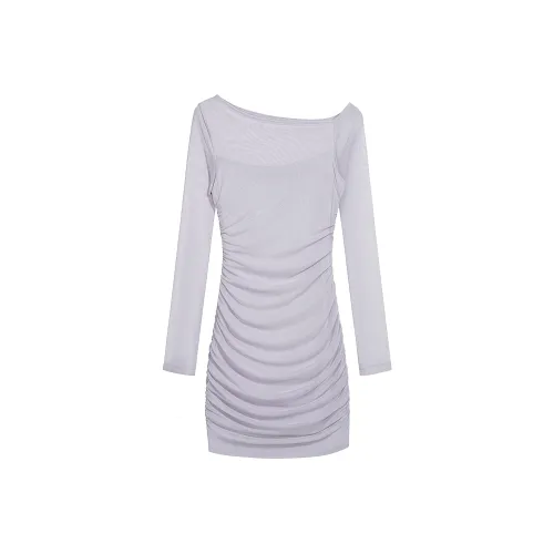 SEAR OFFICIAL Фиолетовый Женские Длинные Платья с Длинными Рукавами