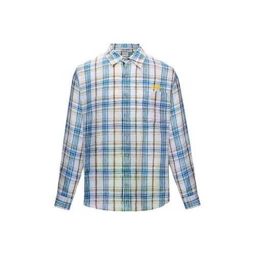 Abigthanks Небесно-синяя клетка Унисекс Рубашки