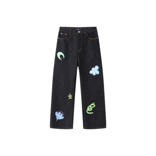 DANGEROUSPEOPLE Темно-синий Унисекс Джинсы