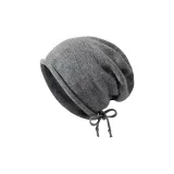 Шнурок для свободной шапки - серый