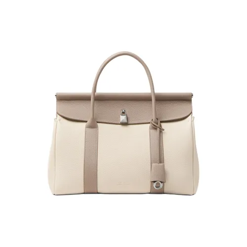 Loro Piana Loom Телячья кожа Сумка через плечо Сумка Обычный Женские Снежинка DOVE Антично-серебристый