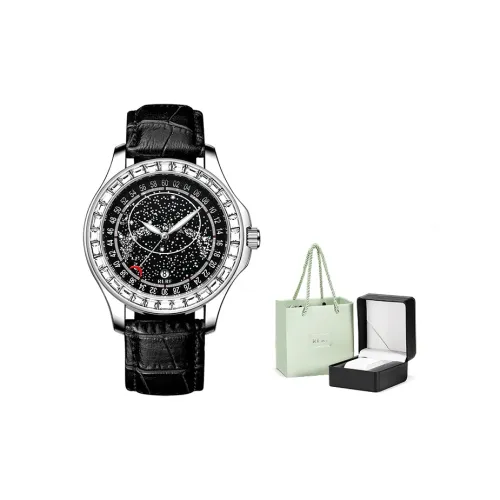 RERF Кварцевый механизм Мужские часы Черный циферблат