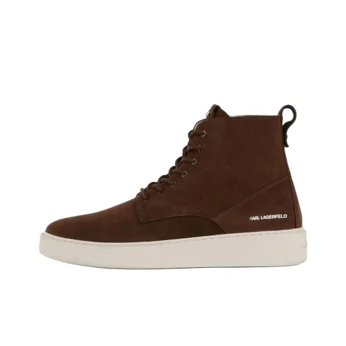 Karl Lagerfeld Высокие Кроссовки для Скейтбординга Мужские Коричневые