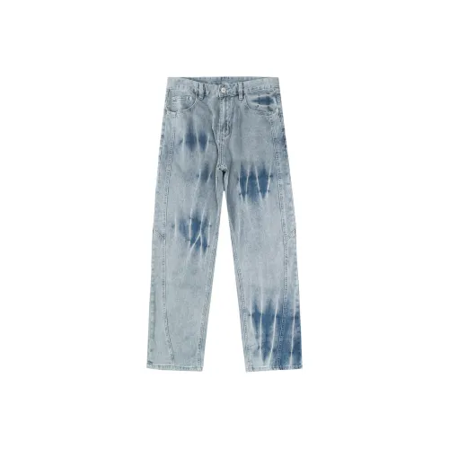 SENJIALUO Синий Мужской Джинсы