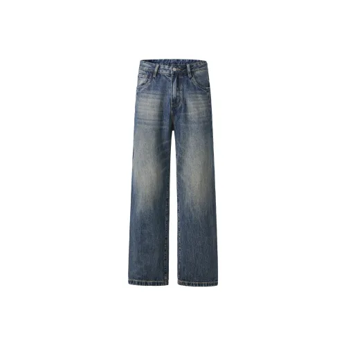 A3G4 Синий Унисекс Джинсы