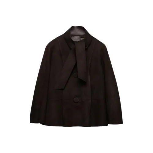 PRADA FW25 Кожа Куртка Женская