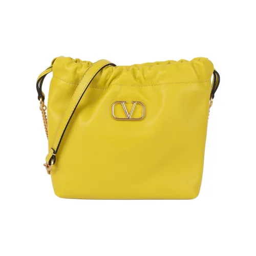 Valentino Vlogo Signature Аксессуары Дизайн Сумка через плечо Сумка на плечо Мини Женская Желтая