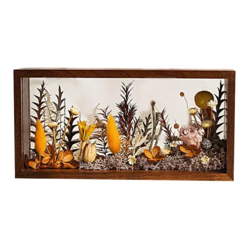 Happy Fish Preserved Flower Сушеные Цветы Дизайн из Массивной Деревянной Фоторамки DIY Материал Упаковка DIY Игрушки