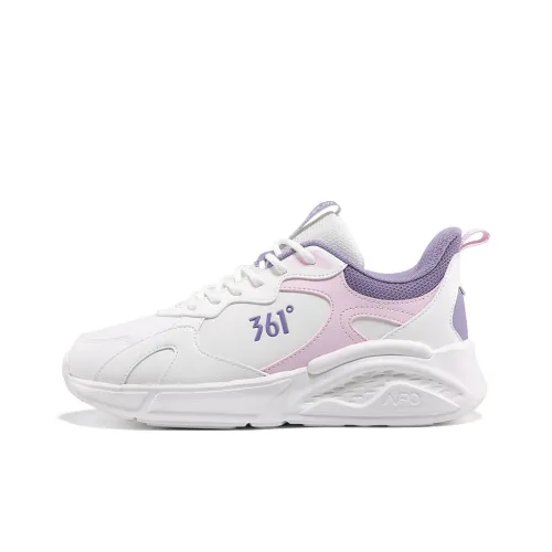 361° Противоскользящий устойчивый к истиранию низкий топ повседневная обувь для бега женский белый фиолетовый