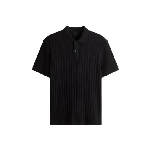 H M Мужская черная поло