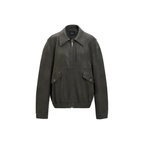 IMXS New Horse Run Collection Зеленый-коричневый Унисекс Кожаные куртки