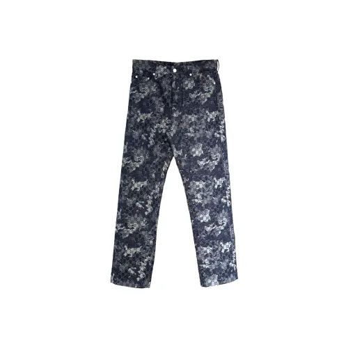 GUCCI Темно-синий Мужские Джинсы