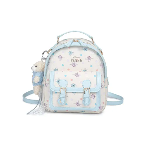 Disney Stitch ПВХ Рюкзак Стандартный Женский Розовый Синий
