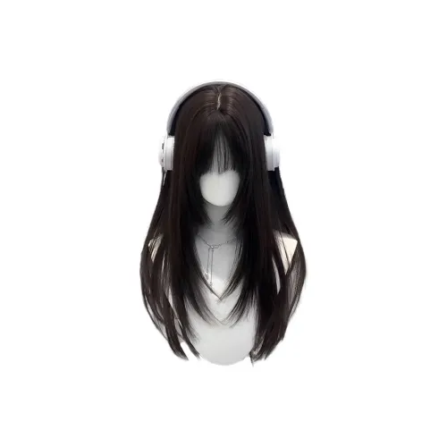 Northward Incline Чай Кошка Черный длинный Straight Женские Перука Высокий Уровень Аниме Лолита Повседневный Сладкий Девушка